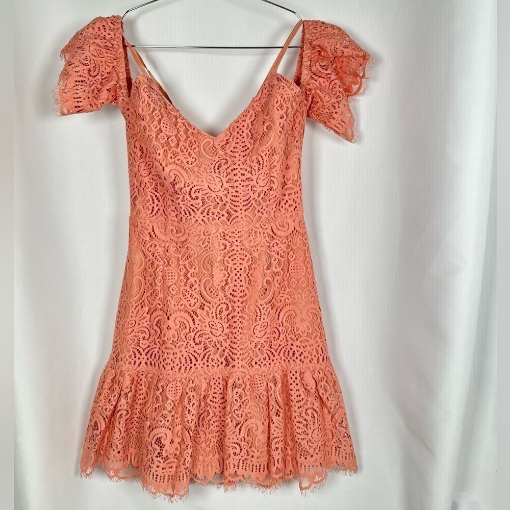 π
½π
΄π BB Dakota Lace Cold Shoulder Dress in Misty Rose, Size 4 - Picture 16 of 17